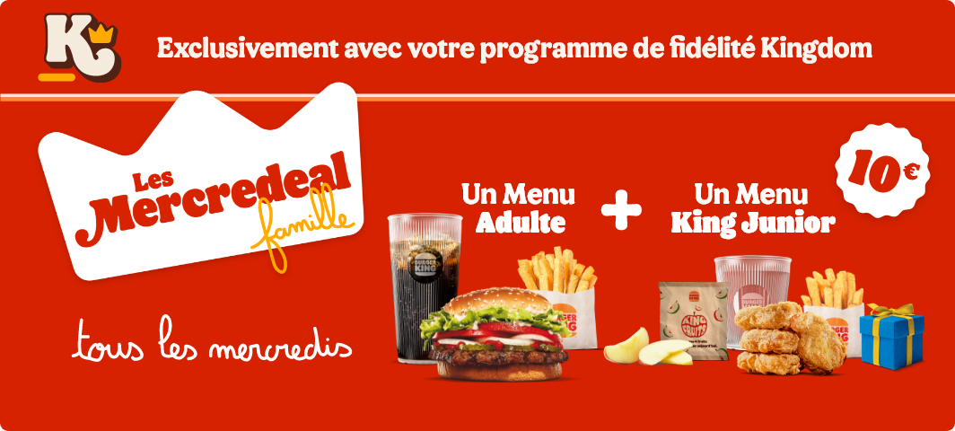 Exclusivement avec votre programme de fidélité Kingdom